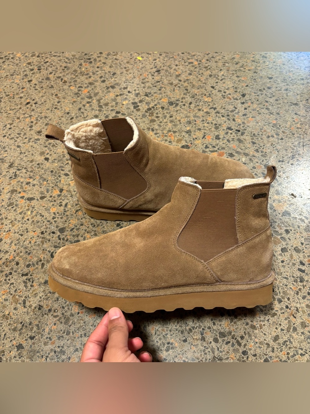 BearPaw Marcus Slip On Boots (Mens 10) Winter, Fall, Ugg, Tan, Khaki, Brown